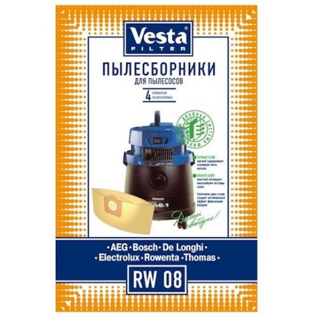 Vesta filter Бумажные пылесборники RW 08 4 шт.