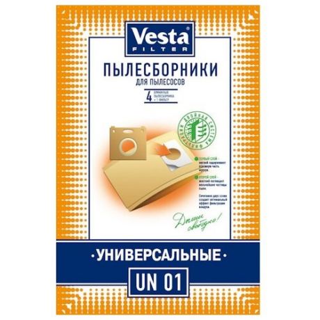 Vesta filter Бумажные пылесборники UN 01 4 шт.