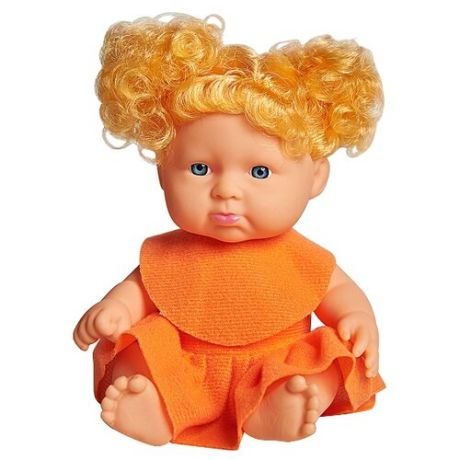 Кукла Lovely baby в оранжевом платье с золотистыми локонами, 18.5 см, XM632/3