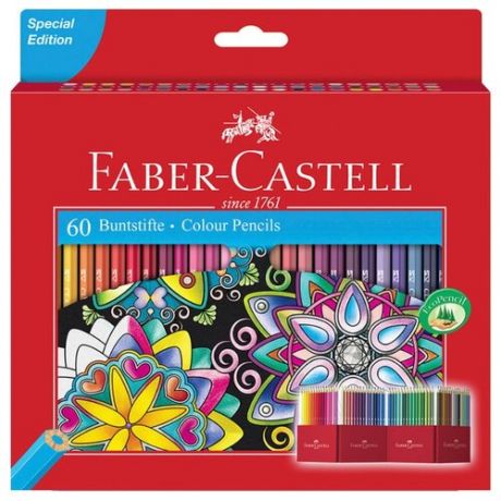 Faber-Castell Карандаши цветные Замок 60 цветов (111260)