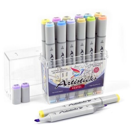 Artisticks Набор маркеров Style Pastel (ARS 100-12 BOX PASTEL), 12 шт.