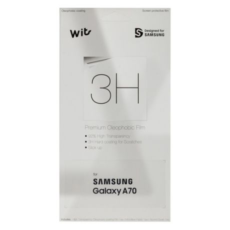 Защитная пленка для экрана SAMSUNG Wits для Samsung Galaxy A70, прозрачная, 1 шт [gp-tfa705wsatw]