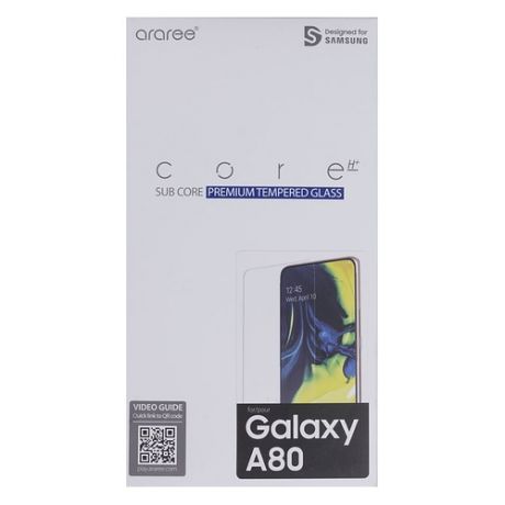 Защитное стекло для экрана SAMSUNG araree by KDLAB для Samsung Galaxy A80, прозрачная, 1 шт [gp-tta805kdatr]