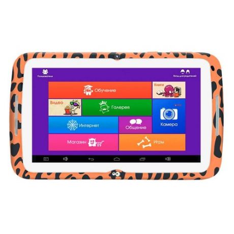 Детский планшет TURBO TurboKids Monsterpad 16Gb, Wi-Fi, Android 7.1, оранжевый/черный [рт00020517]