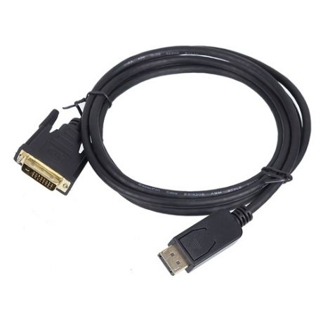 Кабель Display Port DisplayPort (m) - DVI (m), GOLD , 2м, с подсветкой, черный