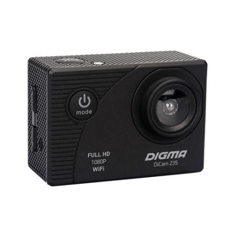 Экшн-камера DIGMA DiCam 235 1080p, WiFi, черный [dc235]