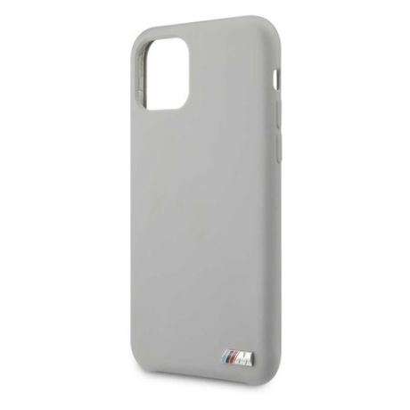 Чехол (клип-кейс) BMW Silicon case, для Apple iPhone 11, серый [bmhcn61msilgr]