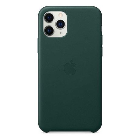 Чехол (клип-кейс) APPLE Leather Case, для Apple iPhone 11 Pro Max, темно-зеленый [mx0c2zm/a]