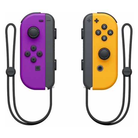 Беспроводной контроллер NINTENDO Joy-Con, для Nintendo Switch, фиолетовый неоновый/оранжевый неоновый