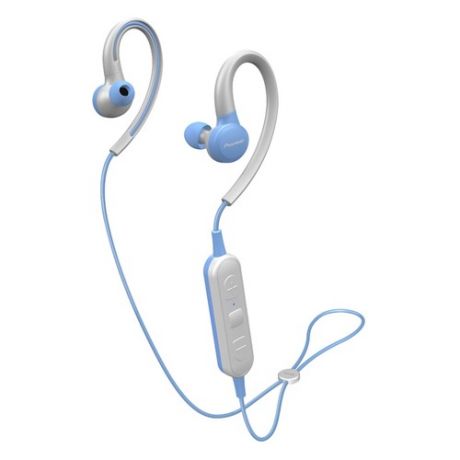 Наушники с микрофоном PIONEER SE-E6BT-L, Bluetooth, вкладыши, синий/серый