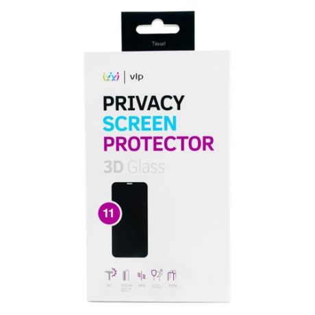 Пленка защиты информации для экрана VLP Privacy для Apple iPhone 11, 74 х 148 мм, конфиденциальная, 1 шт [vlp-3dglp19-61]