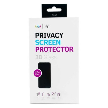 Пленка защиты информации для экрана VLP Privacy для Apple iPhone 11 Pro Max, 77 х 155 мм, конфиденциальная, 1 шт [vlp-3dglp19-65]
