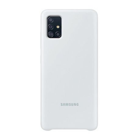 Чехол (клип-кейс) SAMSUNG Silicone Cover, для Samsung Galaxy A51, белый [ef-pa515twegru]