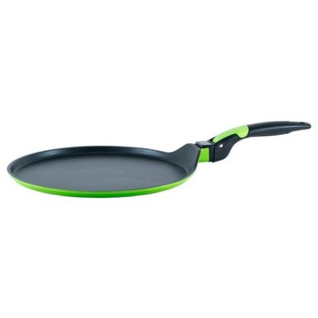 Сковорода блинная GIPFEL Shafran 0492 28 см, черный/зеленый