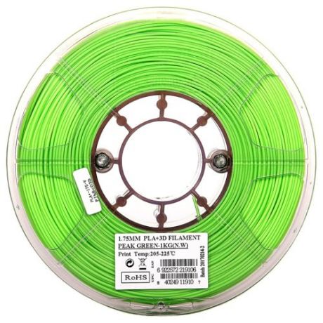 PLA+ пруток ESUN 1.75 мм салатовый (peak green) 1 кг