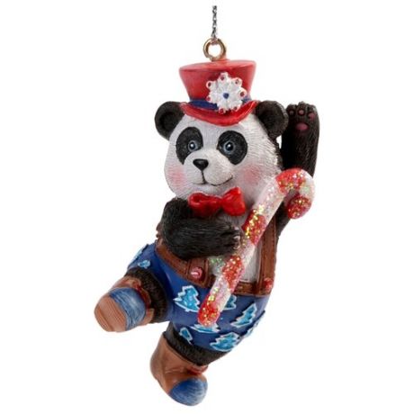 Елочная игрушка Феникс Present Мишка-панда (77850) черно-белый