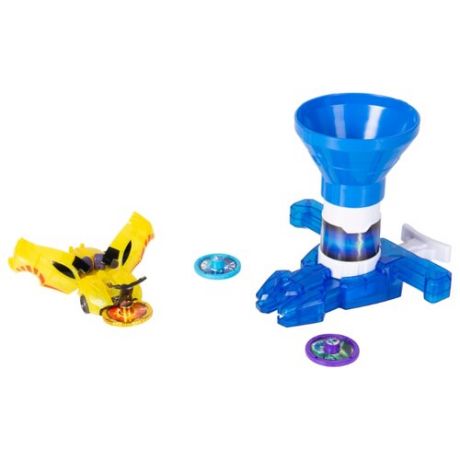 Интерактивная игрушка трансформер РОСМЭН Дикие Скричеры. Запускатели. Бластер для дисков+машинка (35898/36574) синий