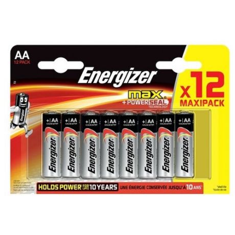 Батарейка Energizer Max+Power Seal AA/LR6 12 шт блистер