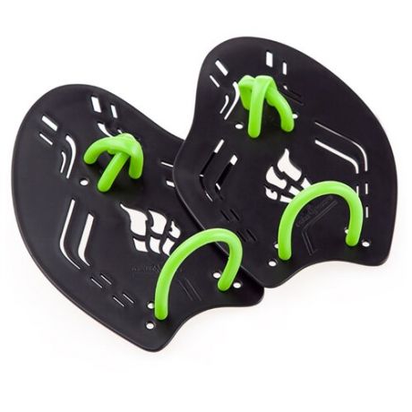 Лопатки для плавания MAD WAVE Trainer Paddles Extreme black/green L