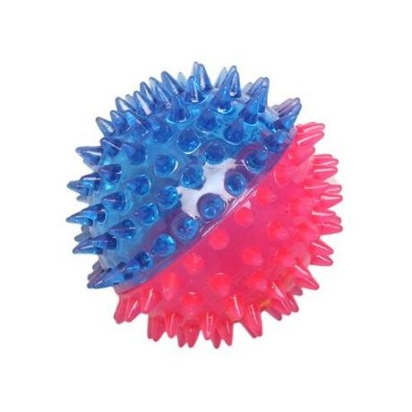 Мячик для собак Ziver Мяч игольчатый с пищалкой (40.ZV.138) розовый / голубой