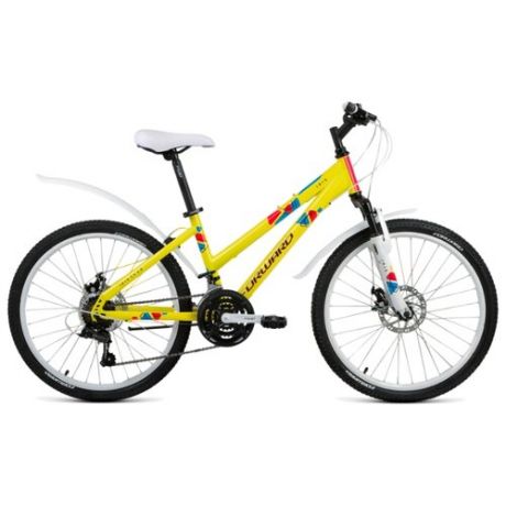 Подростковый горный (MTB) велосипед FORWARD Iris 24 2.0 Disc (2019) желтый 13" (требует финальной сборки)
