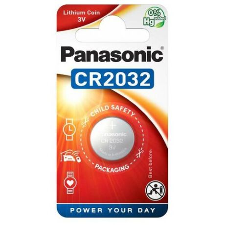 Батарейка Panasonic Lithium Coin CR2032 1 шт блистер