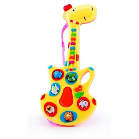 Интерактивная развивающая игрушка Bebelot Гитара-жирафик (BBA0906-002) желтый