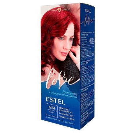 ESTEL Love Стойкая крем-краска для волос, 115 мл, 7/54 пламя