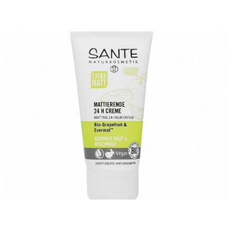 Sante Matting 24-hour Cream Bio-Grapefruit & Evermat Матирующий крем для лица Грейпфрут и эвермат, 50 мл