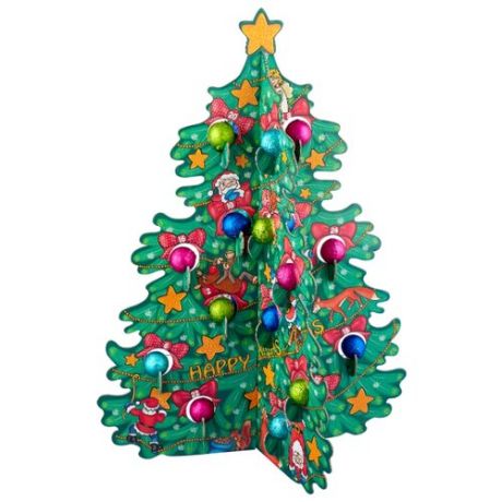 Набор конфет WINDEL Рождественский календарь Ёлка 3D, 134г зеленый