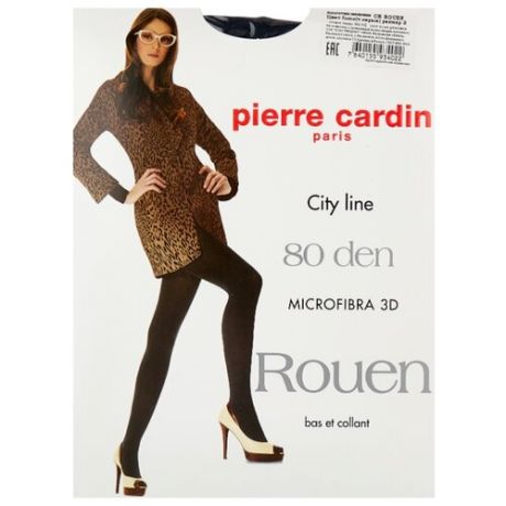 Колготки Pierre Cardin Rouen, City Line 80 den, размер III-M, fumo (серый)