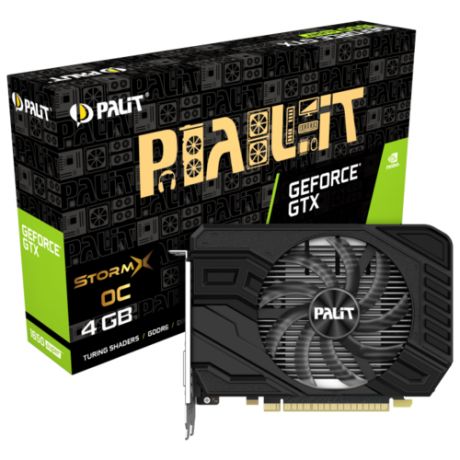 Видеокарта Palit GeForce GTX 1650 SUPER 1530MHz PCI-E 3.0 4096MB 12000MHz 192 bit DVI HDMI DisplayPort HDCP StormX OC Retail