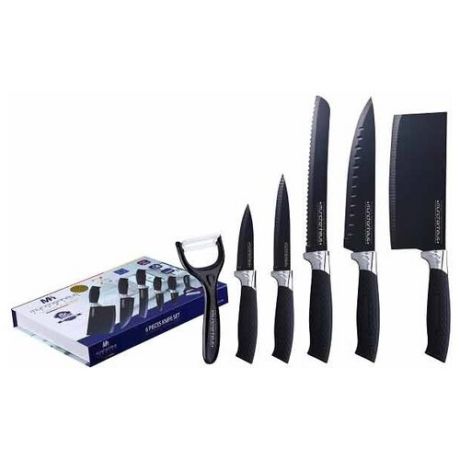 Набор MunchenHaus 5 ножей и овощечистка MH-1115/MH-1116/MH-1126 черный