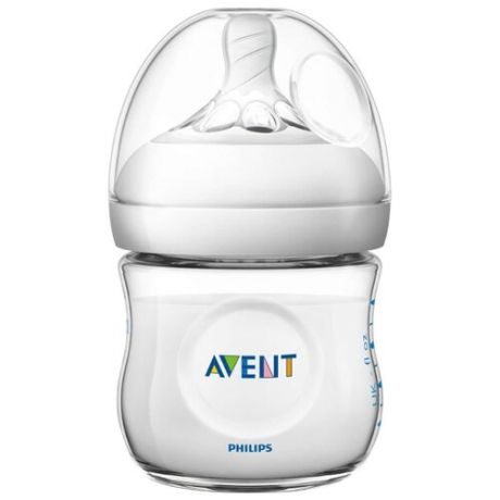 Philips AVENT Бутылочка полипропиленовая Natural SCF030/17, 125 мл с рождения, бесцветный