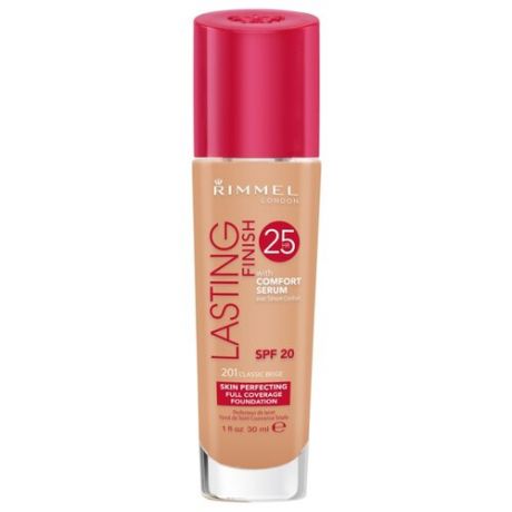 Rimmel Тональный крем Lasting Finish 25HR with Comfort Serum, 30 мл, оттенок: 201 Classic Beige