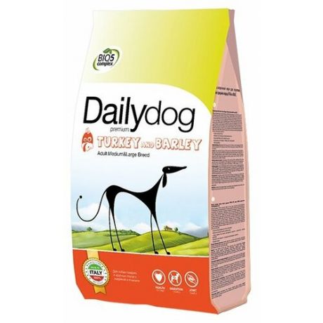 Корм для собак Dailydog Adult Medium and Large Breed turkey and barley (20 кг)