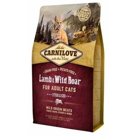 Корм для кошек Carnilove Carnilove Lamb & Wild Boar Sterilised for adult cats (6 кг)
