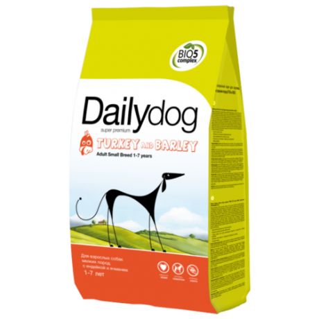 Сухой корм для собак Dailydog индейка с ячменём 12 кг (для мелких пород)