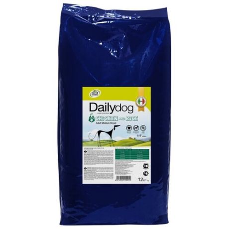 Сухой корм для собак Dailydog курица с рисом 12 кг (для средних пород)
