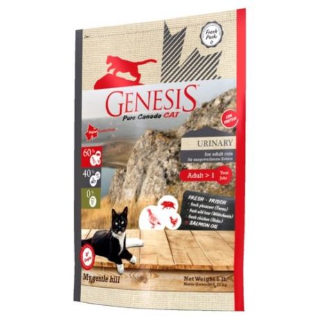 Корм для кошек Genesis My Gentle Hill Adult Urinary при проблемах мочеполовой системы с кабаном, фазаном и курицей (2.27 кг)