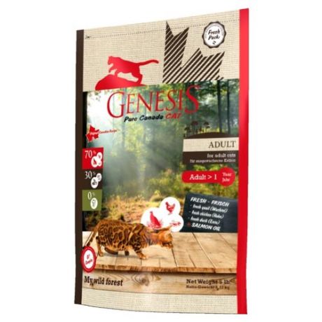 Корм для кошек Genesis My Wild Forest Adult с уткой, перепелкой и курицей (2.27)