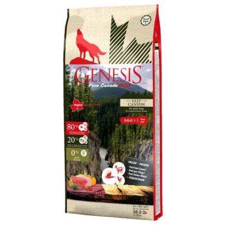 Корм для собак Genesis (11.79 кг) Deep Canyon Adult с курицей, ягненком и козой