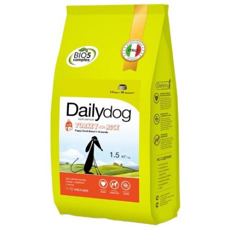 Корм для собак Dailydog (1.5 кг) Puppy Small Breed Turkey and Rice