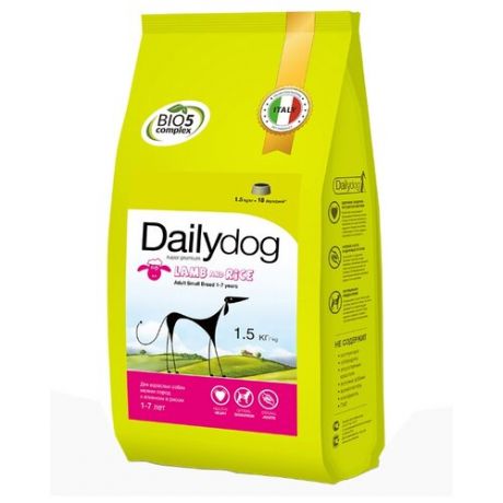 Корм для собак Dailydog (1.5 кг) Adult Mini Breed lamb and rice