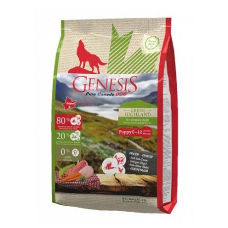 Корм для собак Genesis (0.907 кг) Green Highland Puppy с курицей, козой и ягненком