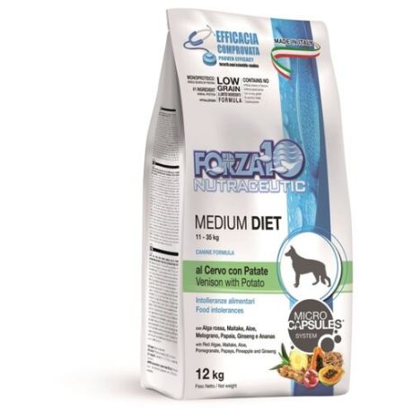 Сухой корм для собак Forza10 оленина с картофелем 12 кг (для средних пород)