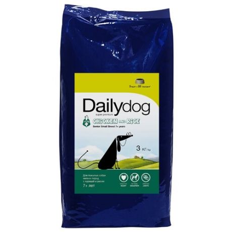 Сухой корм для собак Dailydog курица с рисом 3 кг (для мелких пород)