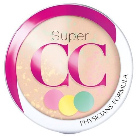 Physicians Formula Super CC пудра компактная корректирующая SPF 30 Color-Correction + Care СС Powder светлый/средний