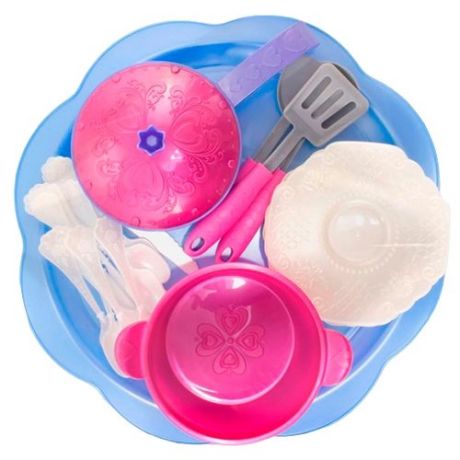 Набор посуды Нордпласт Волшебная хозяюшка 616 розовый/фиолетовый/голубой