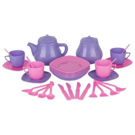 Набор посуды Совтехстром Мальвина У535 розовый/фиолетовый
